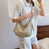 Japanese Fashion Large Capacity Shoulder Bag With Zipper Closure For Daily Use