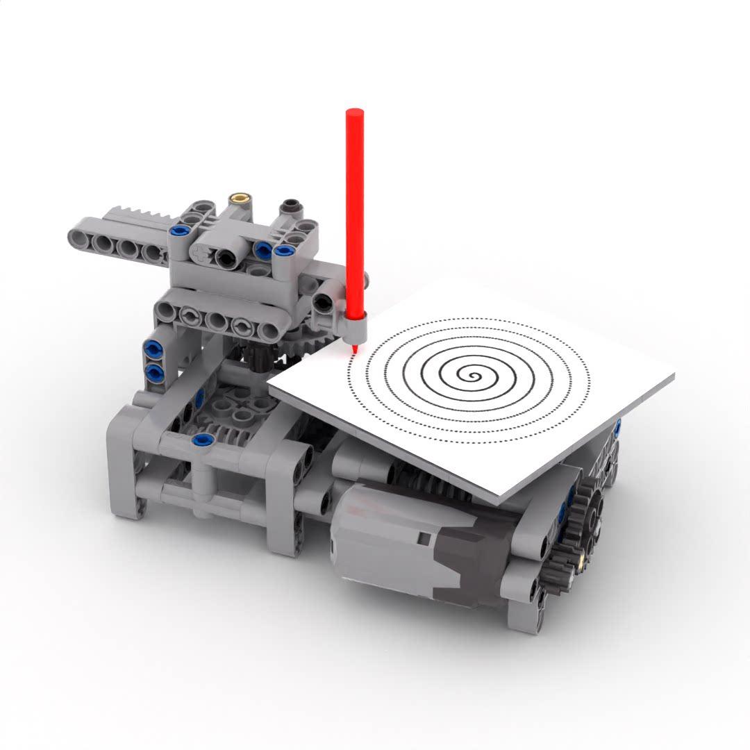 Little Engineer Archimedes Spiral Plotter: Mechanical Model Building Blocks Kit 181 pcs