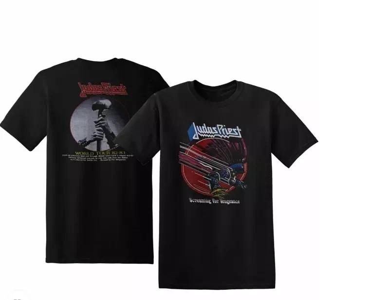 1982 Judas Priest Screaming For Vengeance World Tour Shirt Dates Unisex1