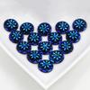 New Fashion 40pcs 12mm Mix Blue Colors Flower Style Flat back Resin Cabochons Cameo