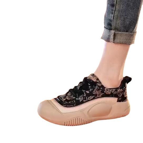 2025 Autumn Casual Shoes Fashionable Versatile Sports Soft Sole Soft Surface Low-top Niche Ugly Cute Canvas Shoes Simple