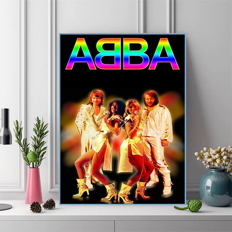 Abba Thank Music 100% Round Full Drill 5D DIY Diamond Painting Embroidery Cross Stitch Rhinestone Decor