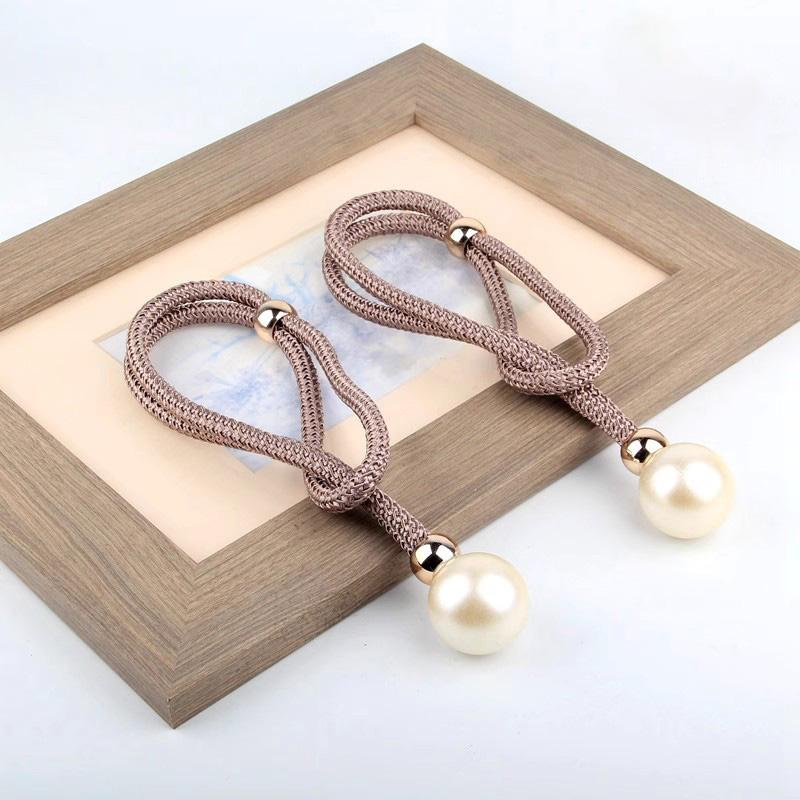 

2pcsA pair of curtain hanging ball buckles simple modern tassel accessories straps tie rope living room decoration hanging beads Universal code