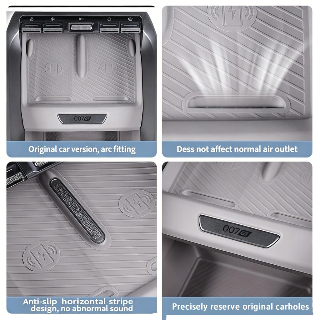 For NEW Zeekr 7GT Wireless Charging Pad, Center Console Panel, Floor Mat, Interior Anti-slip Mat, Protective Mat Silicone