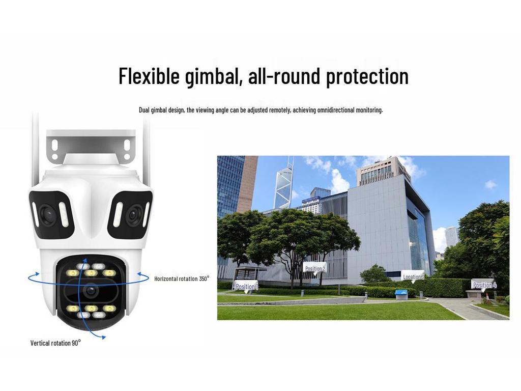 iCSee Xiongmai 3-Screen Outdoor Wireless HD Night Vision Waterproof IP Camera