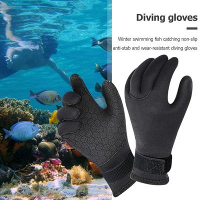 Wasserhandschuhe Neoprenhandschuhe Rutschfeste 3-mm-Neopren-Tauchhandschuhe Stichfeste Winterhandschuhe Fünf-Finger-Tauchhandschuhe