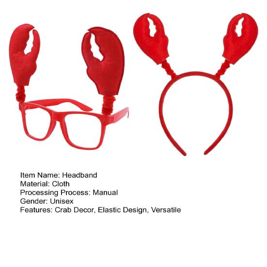 Crab Crab Hoop Kids Adults Spoof Headband Headpiece Costume Accessory