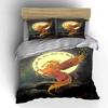 Winged horse, rose, moon. Bedding sets Duvet cover sets Duvet covers Pillowcases(1 * Duvet Cover 2 * Pillowcases, without duvet insert)