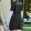 New FILA Short Sleeved Dress Women's Jet Black F11W229323FBK