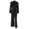 Womens 2026 Slim Fit 2-Piece Suit Set Office Workwear Blazer Pants Solid Color