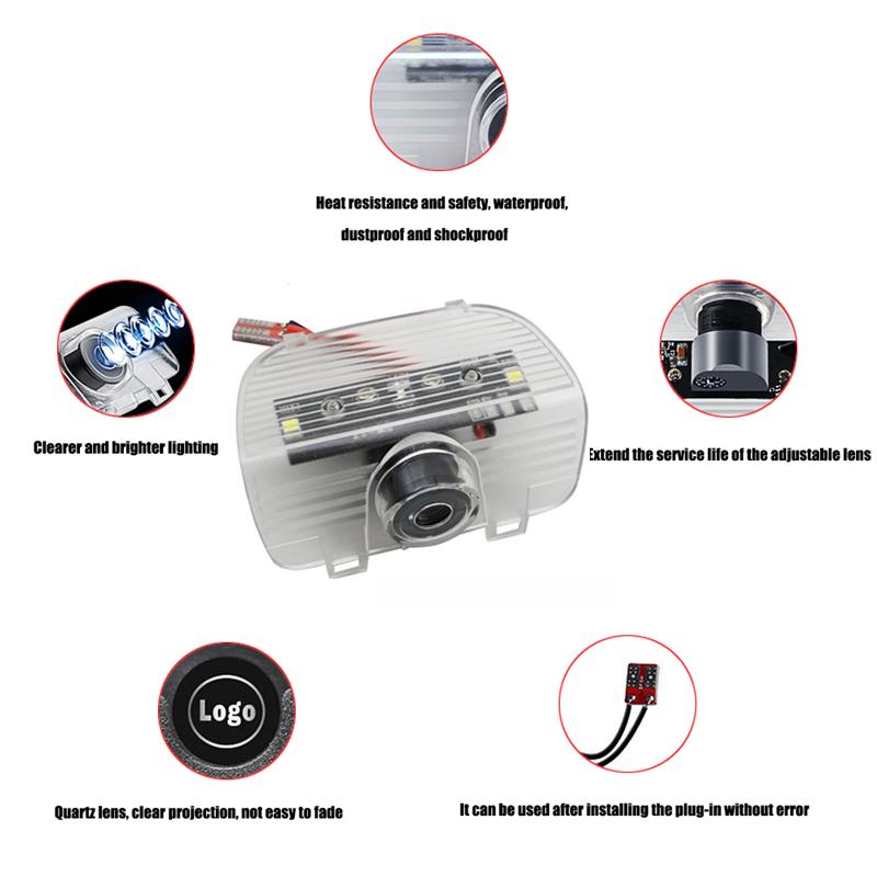 2Pcs Car Door Projector LED Lights Ghost Shadow Welcome Lamp For Honda ODYSSEY 2022 2021 2020 2019 2018 2017 2016 2015 2014-2002