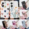 Per Custodia Telefono Realme 10 4G Carina Moda Cuore Fiori Morbido Silicone Paraurti Cover Per Realme10 2022 Fundas Shell Cartone Animato Regali