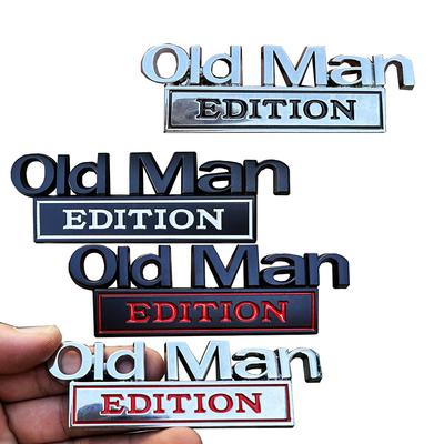 Auto 3D Metall Chrom Aufkleber Emblem Old Man Edition Abzeichen Logo Auto Kofferraum Körper Tür Styling Aufkleber Aufkleber Auto Zubehör
