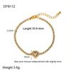 ins French Light Luxury Zircon Stainless Steel Bracelet Electroplated 18K Real Gold Tennis Chain Premium Sense Jewelry Women