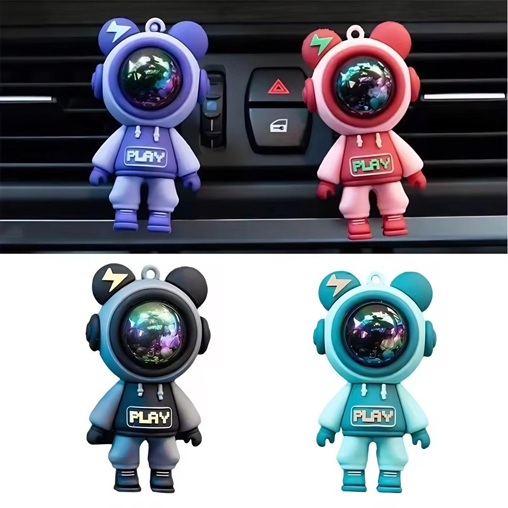 Clip Profumo per Uscita Aria Auto Astronauta Cartone Animato Deodorante per Auto Uscita Aria Condizionata Aromaterapia Decorazione Interni Auto