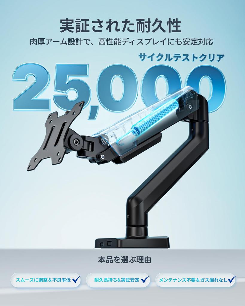 ARES WING Monitor Arm, 17-40 Inch Compatible, 2-12kg Load Capacity, Quick Release, Easy Assembly, Single Display Arm, VESA Standard, Multi-angle/heigh