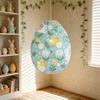 Easter Egg Paper Lantern Bunny Chick Flower Pattern Egg Shaped Hanging Lantern for Easter Party Home Decor