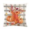 Pumpkin Truck Printed Pillow Cover Linen Letter Square Home Sofa Cushion Cover Bedroom Headboard Pillow