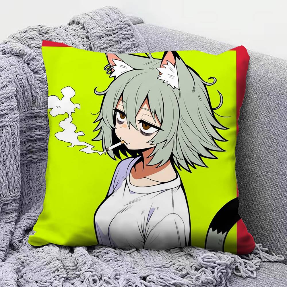 yani neko yani Anime Pillow Covers Home Sofa Cushion Covers and Aecorative Custom