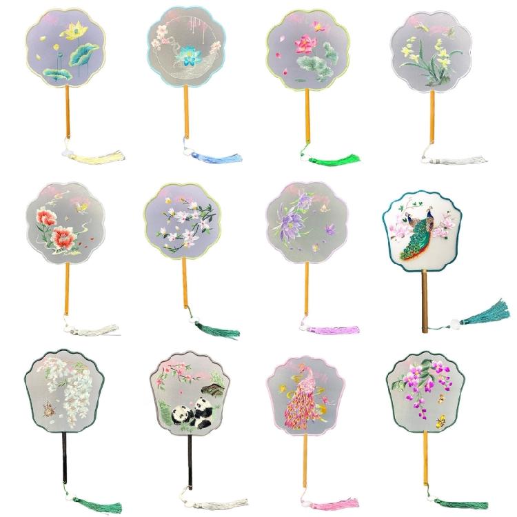 Chinese Styles Hand Fan Double Side Hand Fan for Womens Girl Performances Dance