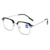 High definition men's anti-blue explosion reading glasses metal texture business classic reading glasses frame