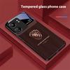 Wood Grain Lion Head For Xiaomi Redmi 13C Note13 12 Pro Plus 5G Note 9 13T Pro POCO X6 F5 F6 Black Tempered Glass Phone Case