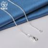 925 Sterling Silver Five Heart Chain Necklace Jewelry