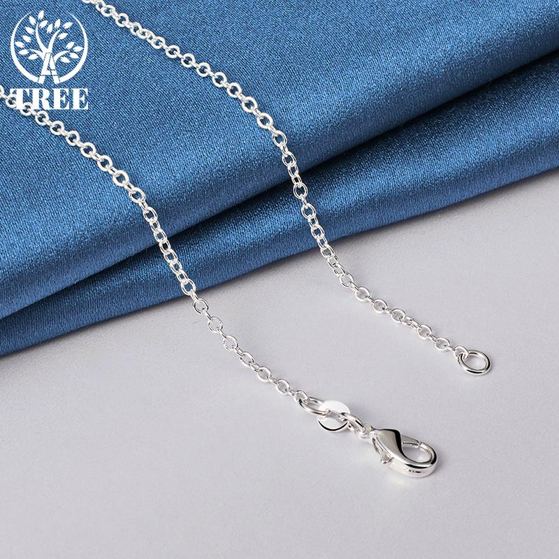 925 Sterling Silver Five Heart Chain Necklace Jewelry