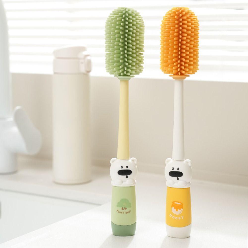 4in1 Bottle Cleaning Brush Set Long Handle 360 Degrees Glass Cup Washing Brush Multifunctional Straw Washing Cleaner Care