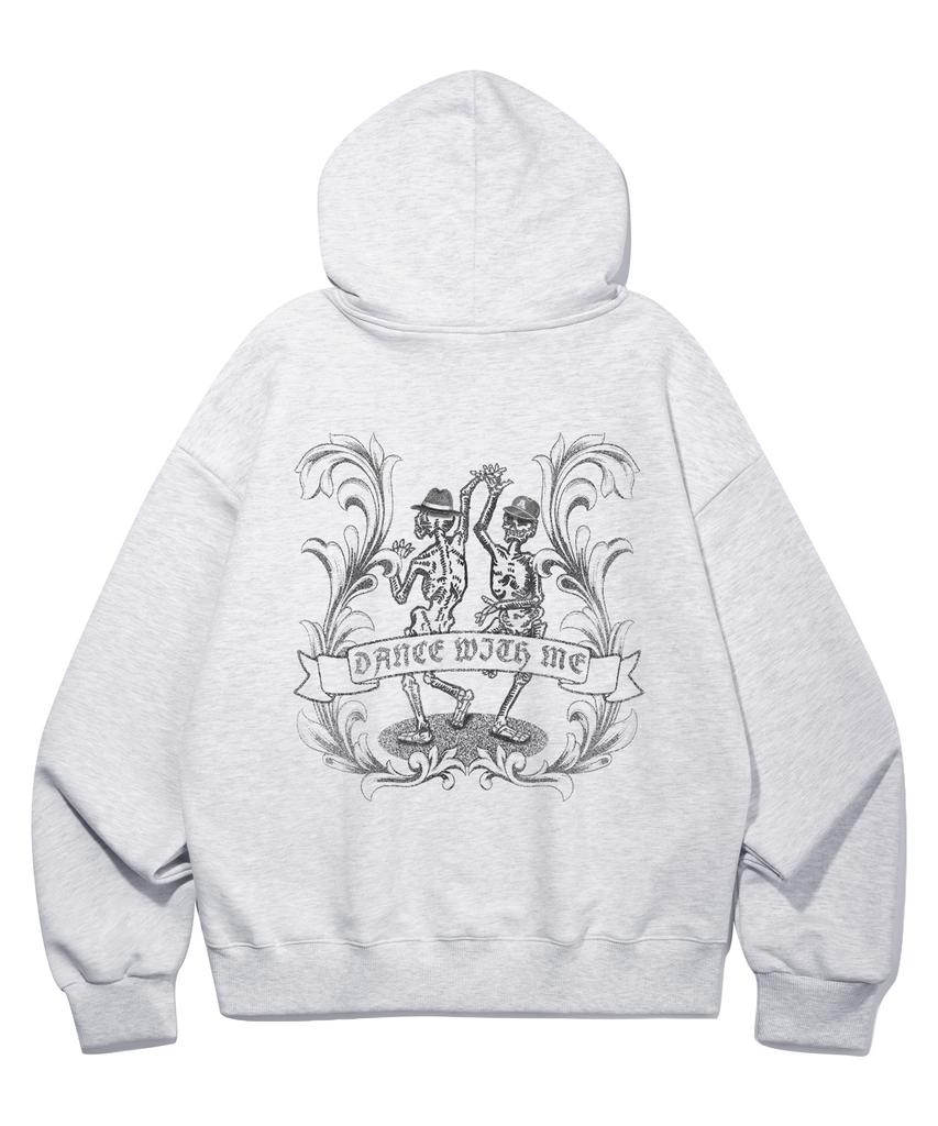 Alvinclo Burning Skull Oversized Zip-Up Hoodie Azh889 (3 Colors)