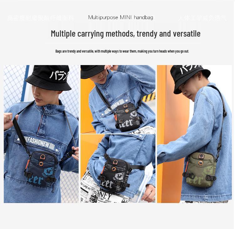 Haoshuai Herren Multifunktionale Outdoor Crossbody- und Hüfttasche