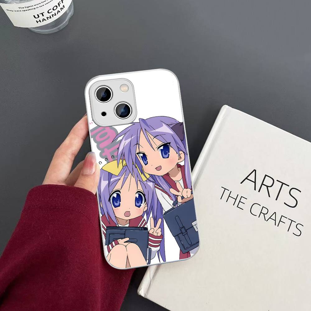 K-Konata Izumi Lucky S-Star Tempered Glass For Iphone 14 13 12 11 Pro Mini XS MAX 14Plus X XS XR Cover