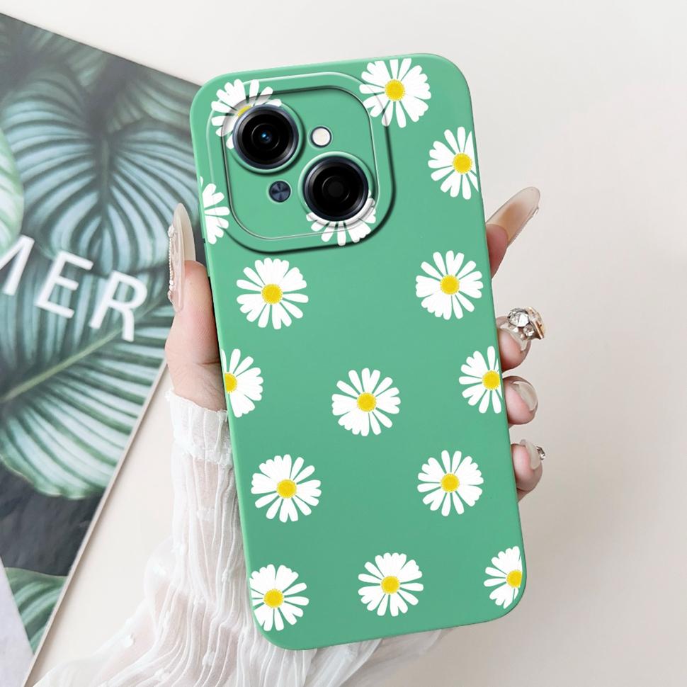 For Tecno Spark Go 1 Case Stylish Sunflower Butterfly Soft Silicone Phone Case For Tecno SparkGo 1 GO1 6.67" Cover Bumper