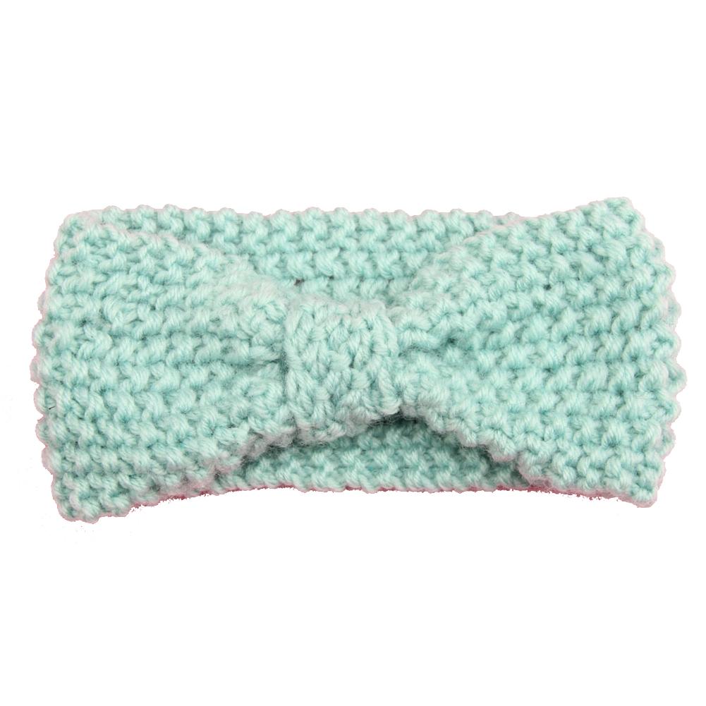 Cute Bowknot Style Kids Headwear  Girl Toddler Knitting Bow Headband Hair Band Accessories Winter