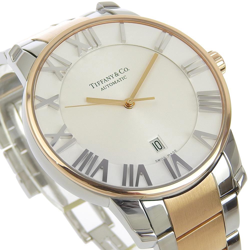 TIFFANY&Co. Atlas Dome Watches Z1810.68.13A21A.00A WhiteDial Stainless Steel/Plated Gold Mechanical Automatic Analog display mens Used