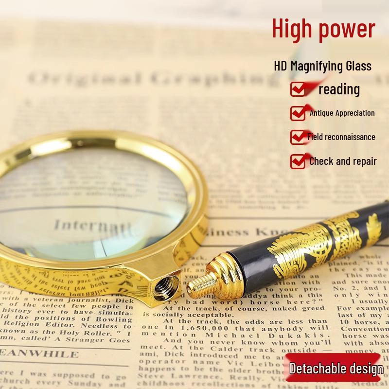 High-Definition Magnifying Glass: High Power for Elderly, Identification, and Students - Large Size Handheld 