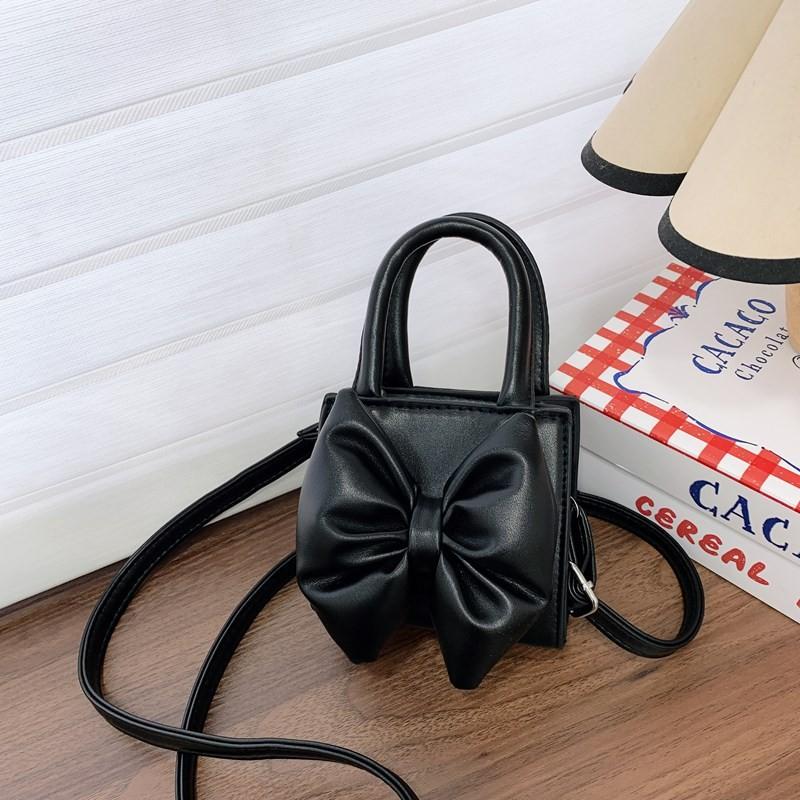 Childrens Pu Mini Shoulder Bag With Butterfly Bow For Daily Use