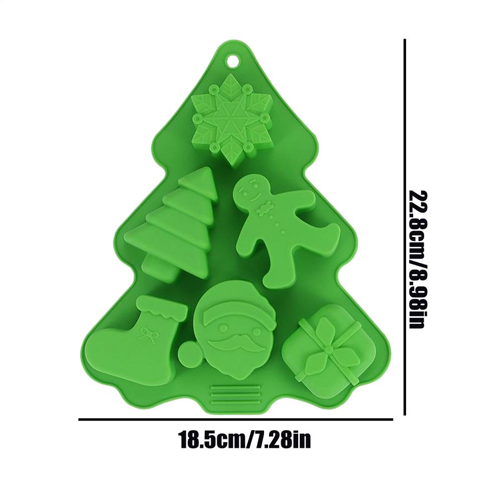 Christmas silicone mold Christmas Candy Molds non stick Christmas silicone cake baking mold Reusable Easy Release Tray