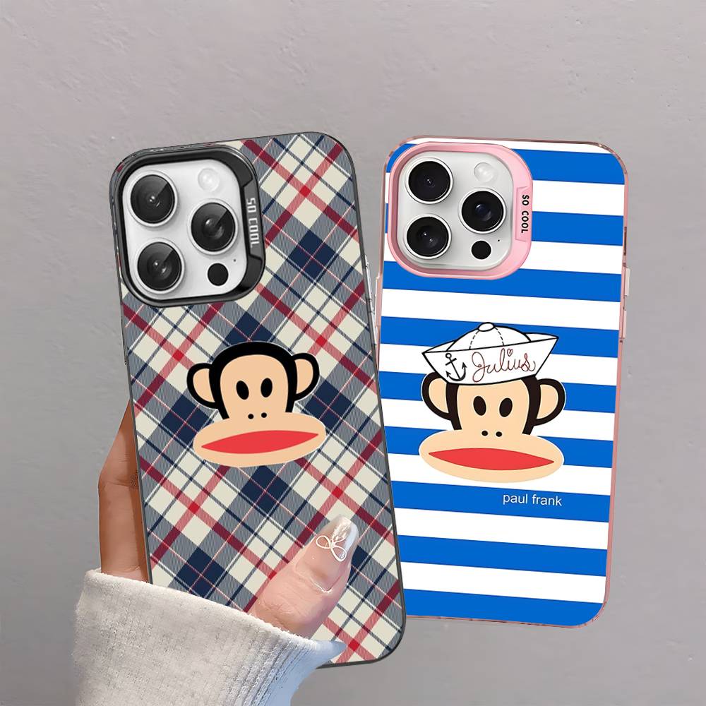 Famous Luxurious P-Paul F-Frank Phone Case For IPhone 17 16 15 14 11 12 13 Pro Max Plus Pro Colored Silver Cover