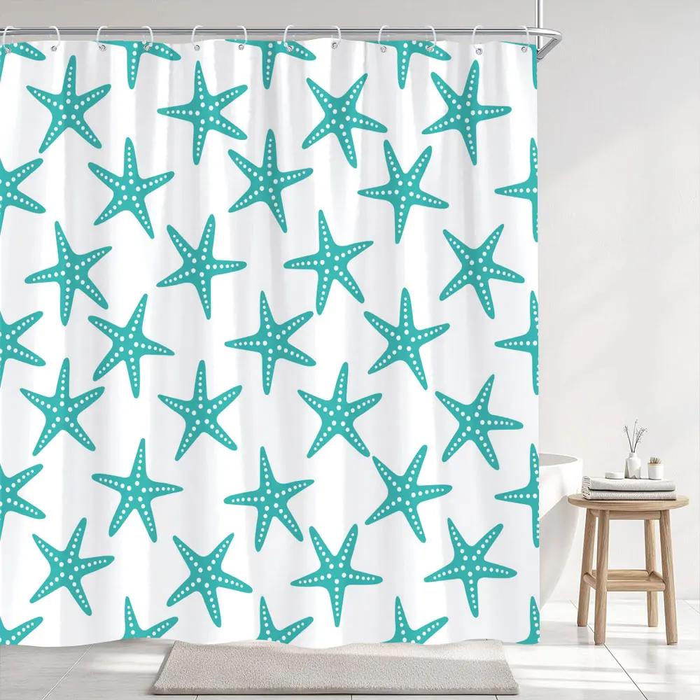 Abstract Geometric Lines Shower Curtain Simple Modern Style Striped Printed Polyester Fabric Shower Curtains Bathroom Decoration