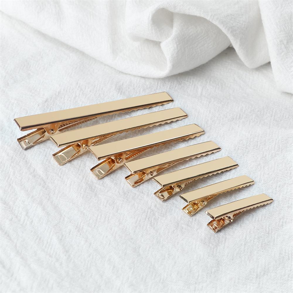 30/50pcs Pinces Alligator en Métal pour Cheveux Couleur Or Basique Pince à Cheveux pour Bijoux DIY Épingles à Cheveux pour Femmes Outils Accessoires de Coiffure