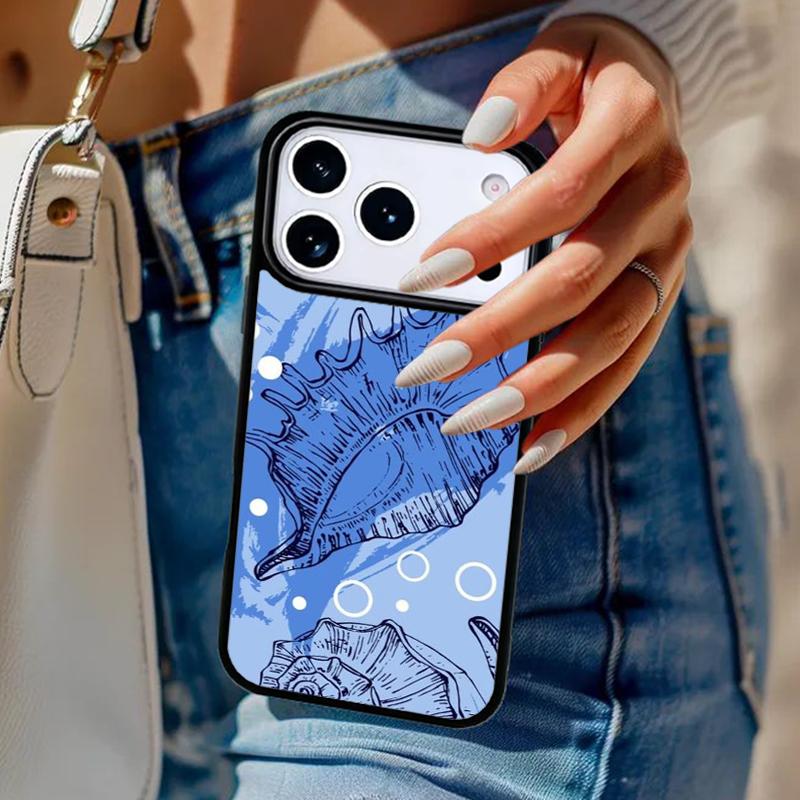 Sea Shells Phone Case For iPhone 17 Air 14 15 13 12 Max Cover For Apple 16e 11 Pro Max Plus Coque