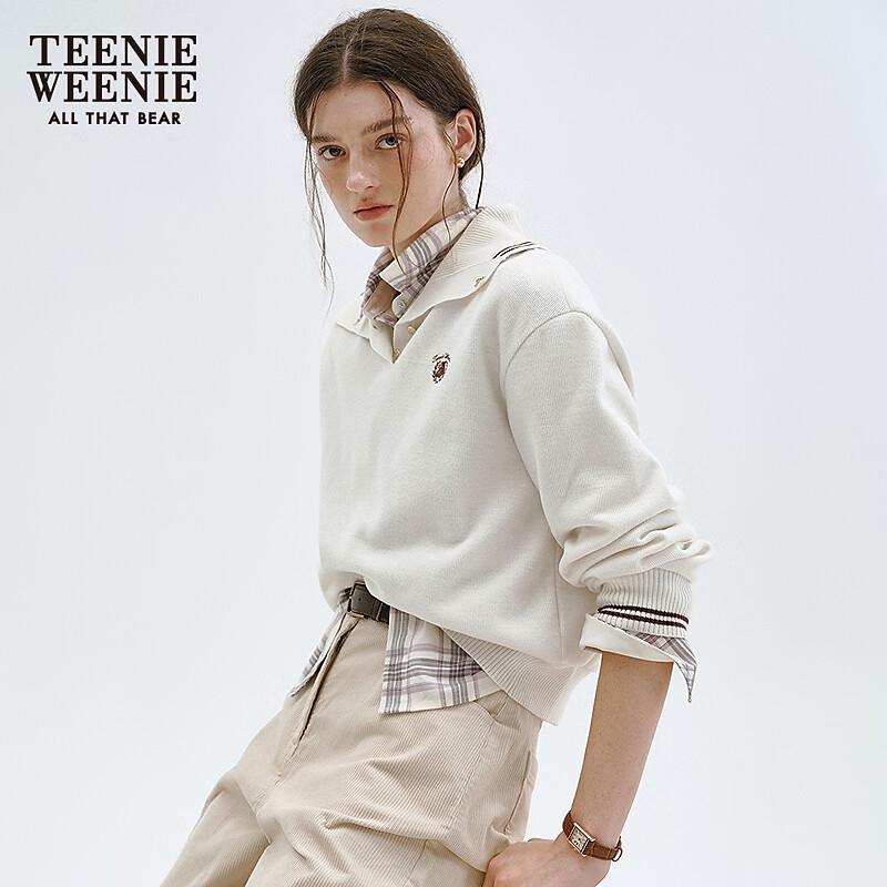 Teenie Weenie Women's Little Bear Polo Collar Sweatshirt