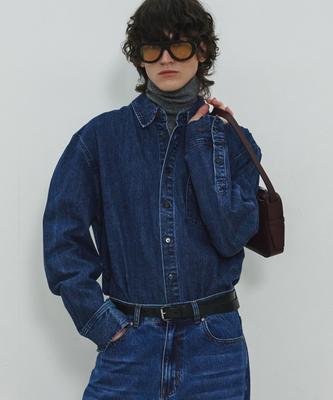 MOONSUN Classic Denim Shirt / Dark Indigo
