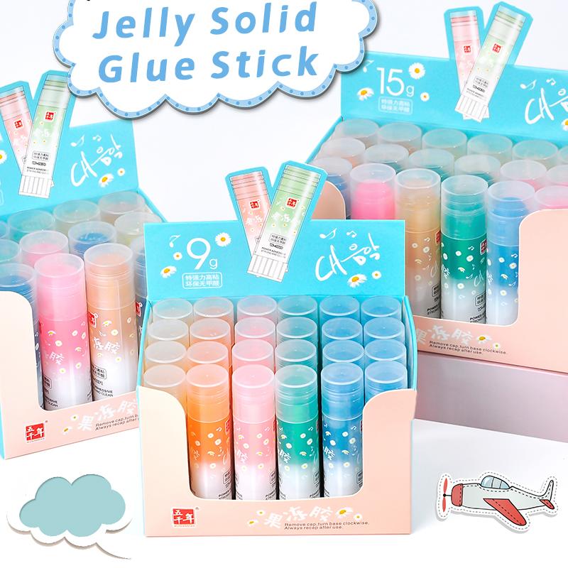 9g Wqn Jelly Color Solid Glue Stick School Office Supply Acr Adhesive Child Student Bonding Paper Crafts Tool Stationery Gift