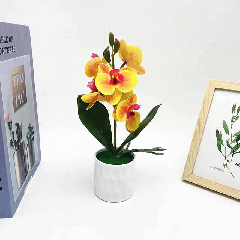 Orchid Faux Butterfly Plant With Plush Material Wedding Decor Props Photography