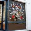 1pc Christmas Decoration Window Sticker, Christmas Bell Sticker Decoration Shopping Mall, Window Shop Glass Window Sticker