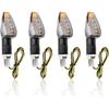 4PCS Motorcycle Turn Signals,14LED Front+Rear Motorcycle Blinkers With Cool Amber Lamp,12V Motorcycle Turn Signal Light Compatible With Yamaha