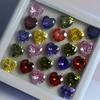 Natural Mixed Color Sapphire Loose Gemstone Heart Cut 49 Pcs 6x6 Mm September Birthday Birthstone