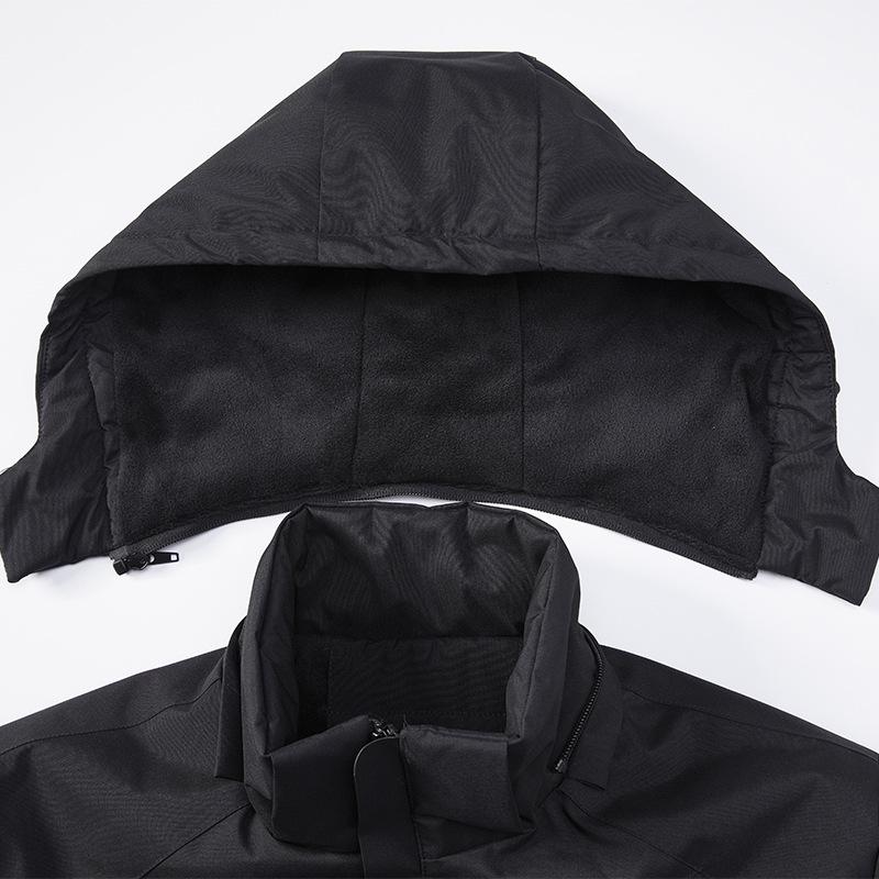 2024 Zima Nadměrná velikost Fleecem podšitý Vodotěsný Větruodolný Odnímatelná kapuce Outdoorový Bavlněný kabát